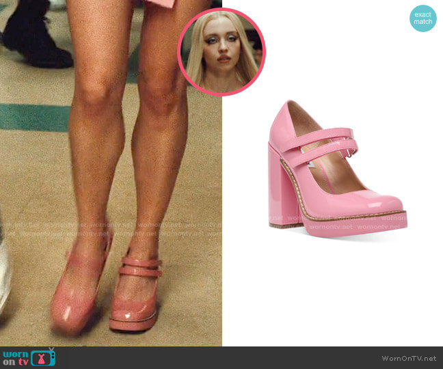Steve Madden Twice Mary Jane Platform Pump worn by Cassie Howard (Sydney Sweeney) on Euphoria