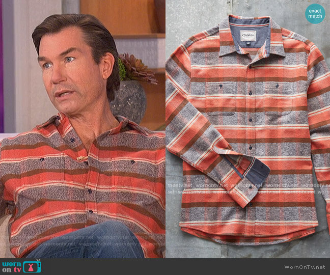 Sundance Maverick Striped Shirt worn by Jerry O'Connell on The Talk