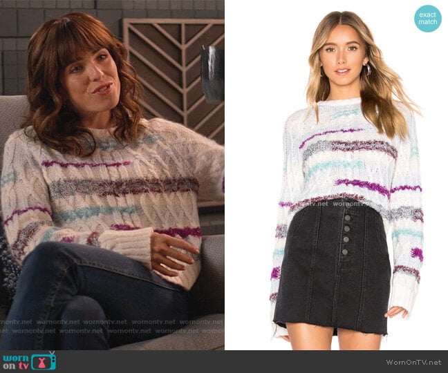 Tanya Taylor Lora Sweater worn by Marina (Karla Souza) on Home Economics