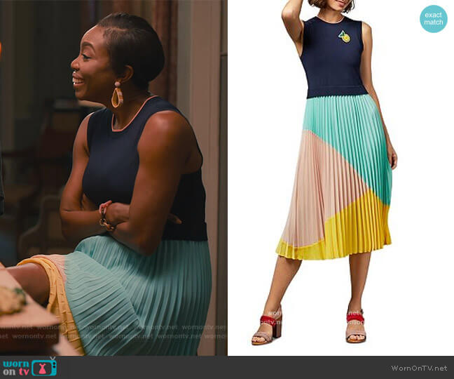 Numbers Ophelea Accordion Pleat Dress by Ted Baker Colour worn by Helen Decatur (Heather Headley) on Sweet Magnolias