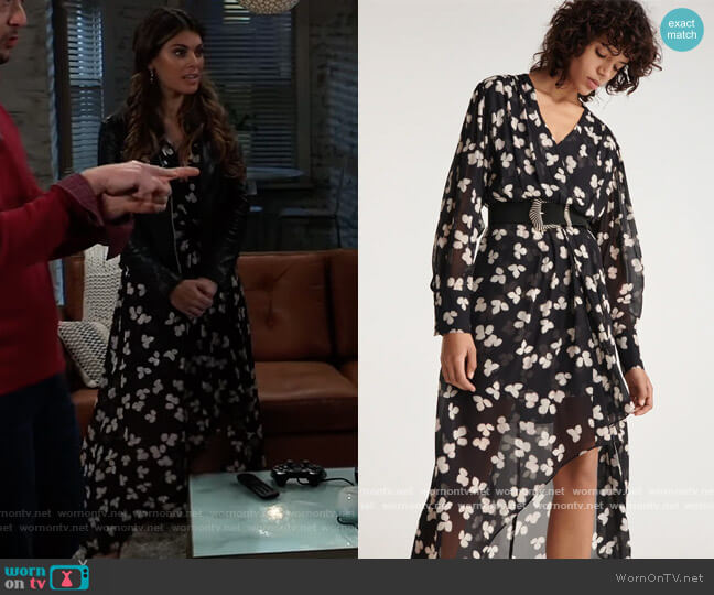 The Kooples Asymmetric Flowing Dress worn by Sam McCall (Lindsay Hartley) on General Hospital