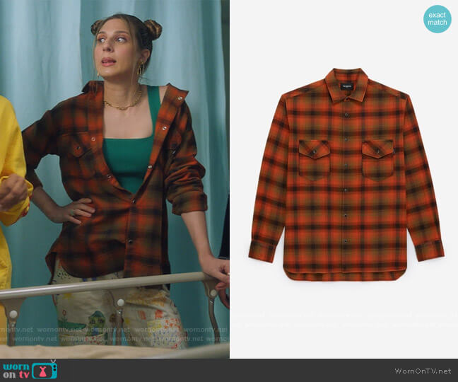 The Kooples Classic shirt with check worn by Nomi Segal (Emily Arlook) on Grown-ish
