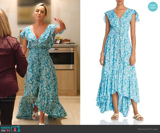 Tiare Hawaii New Moon Floral-Print Maxi Dress worn by Nicole Martin (Nicole Martin) on The Real Housewives of Miami