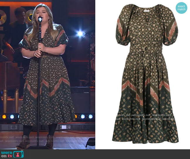 Ulla Johnson Josefina Dress worn by Kelly Clarkson on The Kelly Clarkson Show