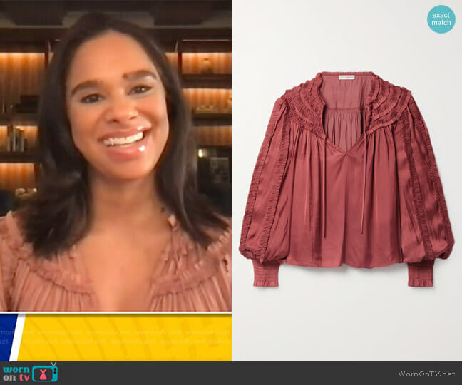 Ulla Johnson Mila ruffled satin blouse