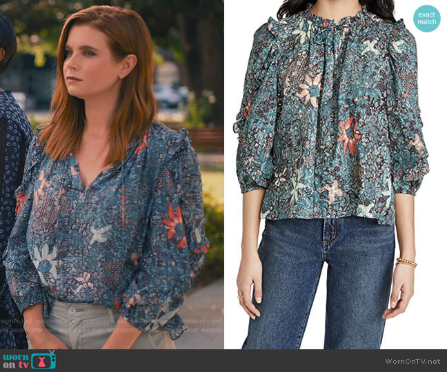 Ulla Johnson Manet Blouse worn by Maddie Townsend (JoAnna Garcia Swisher) on Sweet Magnolias