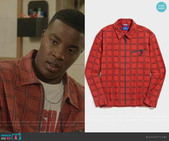 Urban Outfitters Without Walls Zip-Front Plaid Overshirt worn by Spencer James (Daniel Ezra) on All American
