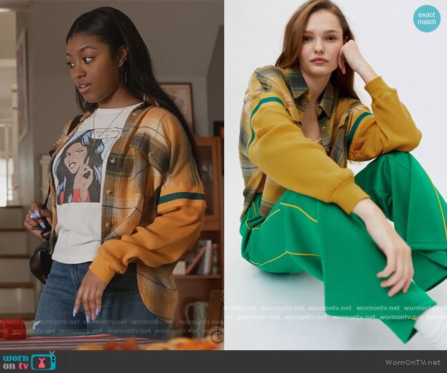 BDG Caleb Sporty Flannel Shirt worn by Jojo (Precious Way) on Queens