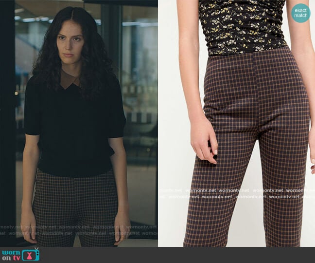 Urban Outfitters Cara High Waisted Pants worn by Eva Victor (Rian) on Billions