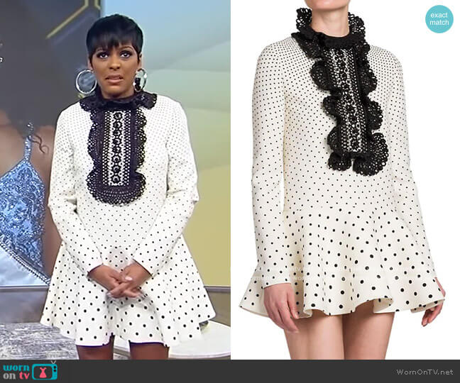 Valentino Embroidered Neck Mini-Dress worn by Tamron Hall on Tamron Hall Show