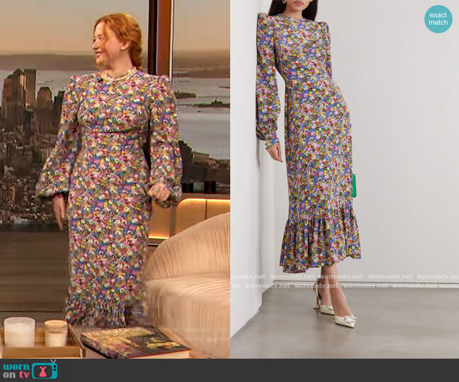 The Vampires Wife The Villanelle ruffled floral-print crepe midi dress