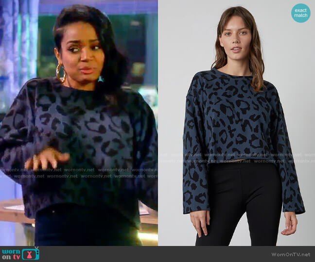 Velvet by Graham & Spencer Trinity Sweatshirt in Shadow worn by Randi (Kyla Pratt) on Call Me Kat