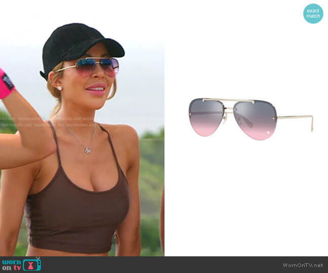 Versace Aviator Sunglasses worn by Lisa Hochstein (Lisa Hochstein) on The Real Housewives of Miami