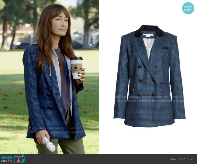 Veronica Beard Ellette Dickey Jacket worn by Sarah (Maggie Q) on Pivoting
