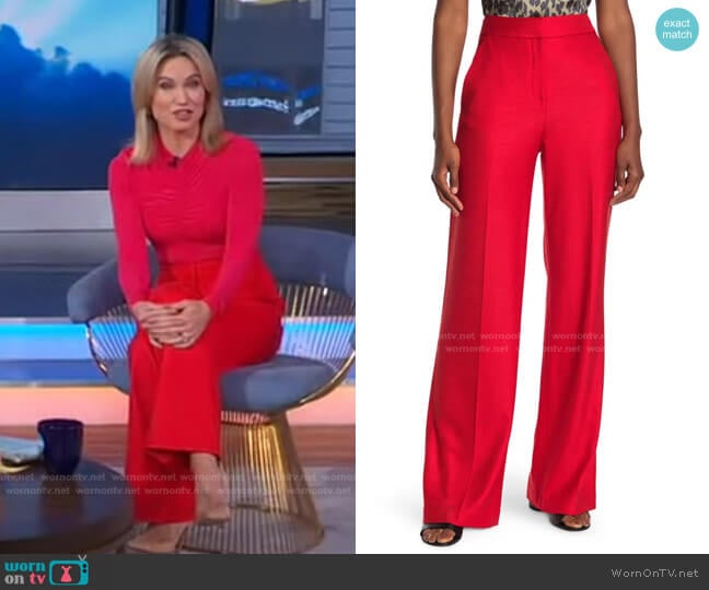 Veronica Beard Tuli Pant worn by Amy Robach on Good Morning America