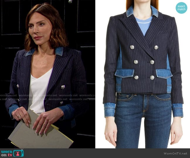 Veronica Beard Arberie Jacket worn by Taylor Hayes (Krista Allen) on The Bold and the Beautiful