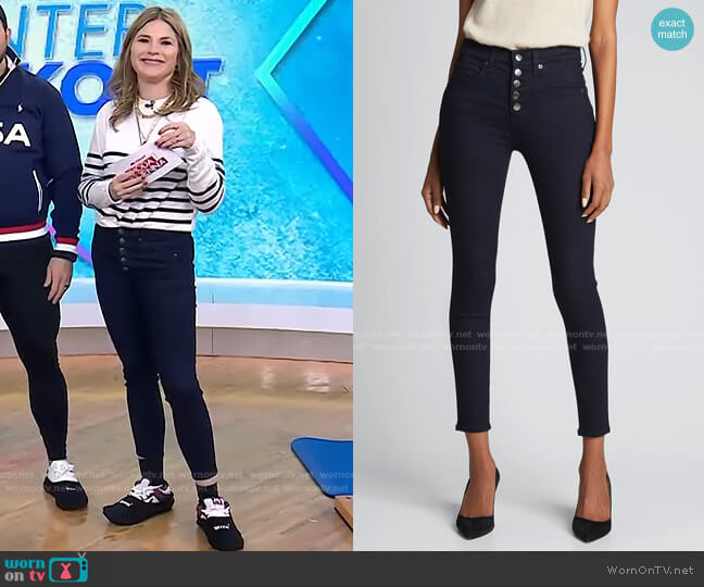 Veronica Beard Debbie High-Rise Skinny Jeans worn by Jenna Bush Hager on Today