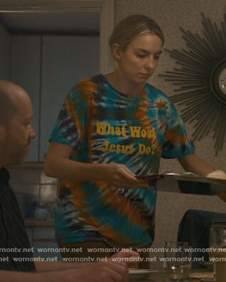 Villanelle’s tie dye tee on Killing Eve