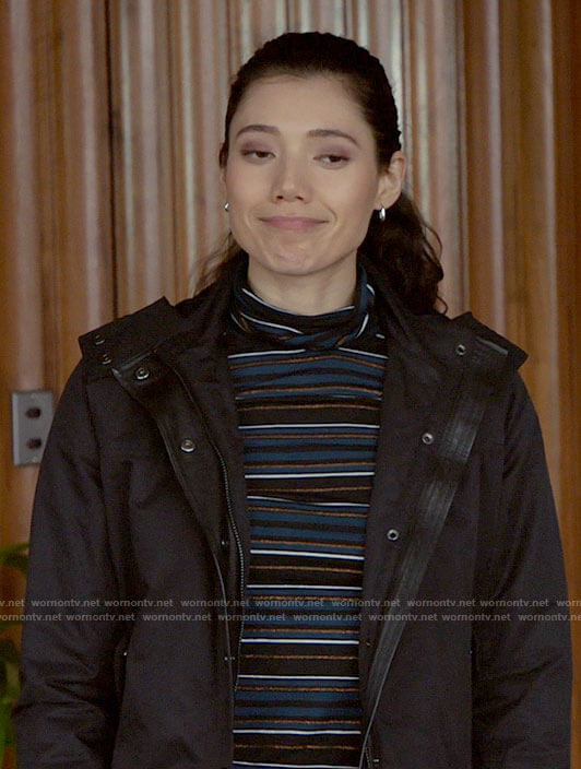 Violet’s striped turtleneck on Chicago Fire