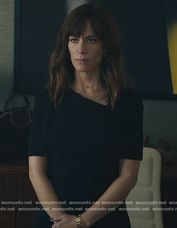 Wendy’s asymmetric neckline top on Billions