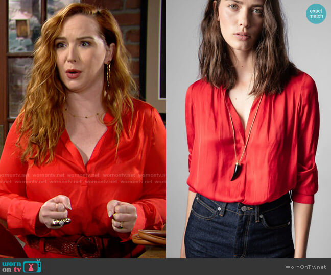 Zadig & Voltaire Tink Tunic worn by Mariah Copeland (Camryn Grimes) on The Young and the Restless