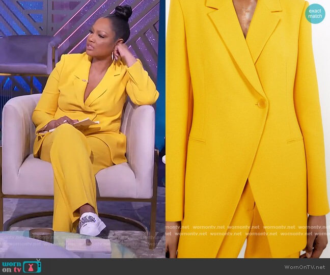 Zara Double Breasted Blazer worn by Garcelle Beauvais on The Real