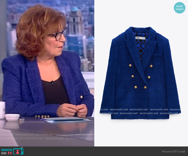Zara Textured Tailored Blazer worn by Joy Behar on The View
