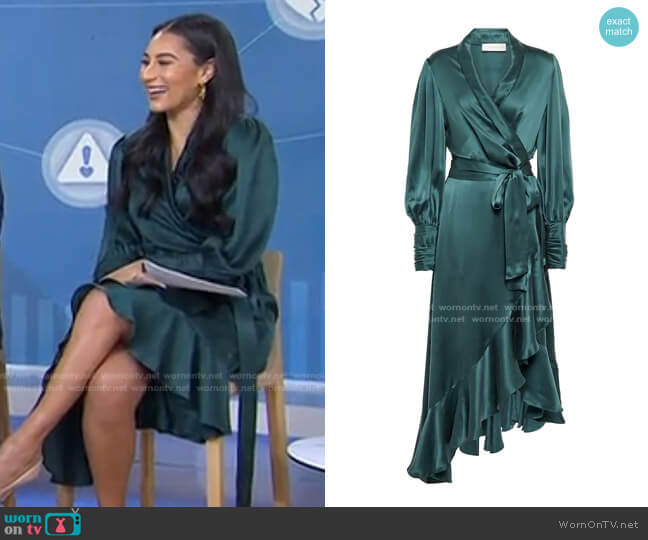 Zimmermann Silk Wrap Midi Dress