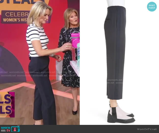 3.1 Phillip Lim Grosgrain Side Stripe Wool Pants worn by Amy Robach on Good Morning America