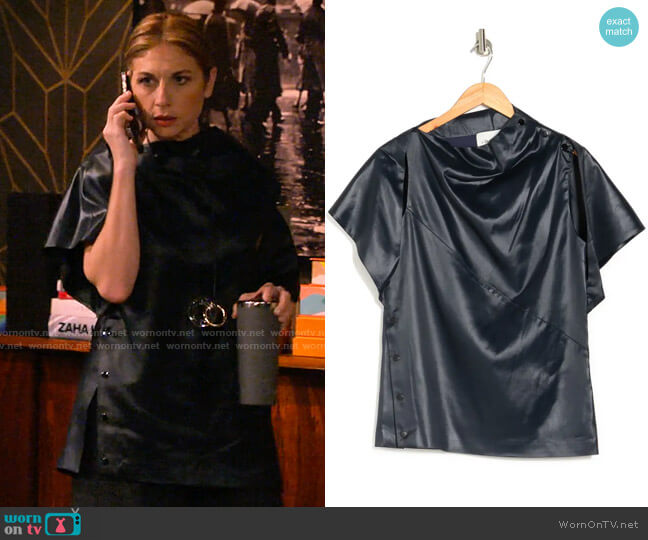 3.1 Phillip Lim Cape Top w/ Side Snaps