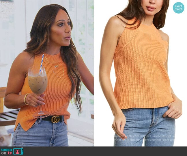 525 America Shaker Sweater Tank worn by Melissa Gorga on The Real Housewives of New Jersey