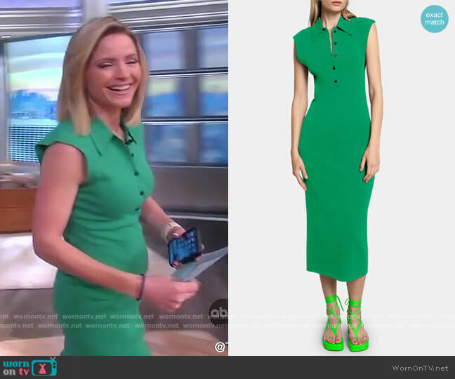 A.L.C. Taylor Collared Knit Dress worn by Sara Haines on The View