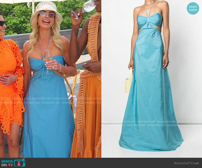 Alexis Emmeline Long Halterneck Dress worn by Alexia Echevarria (Alexia Echevarria) on The Real Housewives of Miami