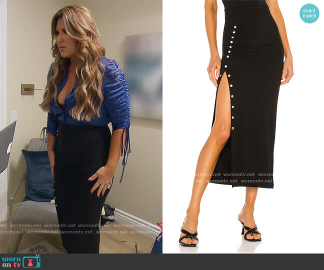 All Saints Hatti Skirt worn by Emily Simpson on The Real Housewives of Orange County