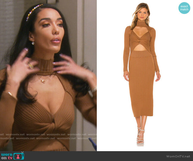 Amur Rib Knit Tide Dress worn by Noella Bergener on The Real Housewives of Orange County