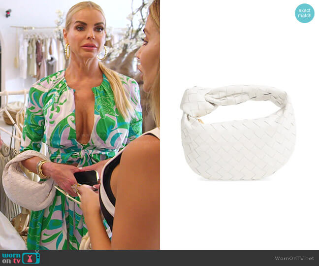 Bottega Veneta Mini Jodie Leather Hobo worn by Alexia Echevarria (Alexia Echevarria) on The Real Housewives of Miami