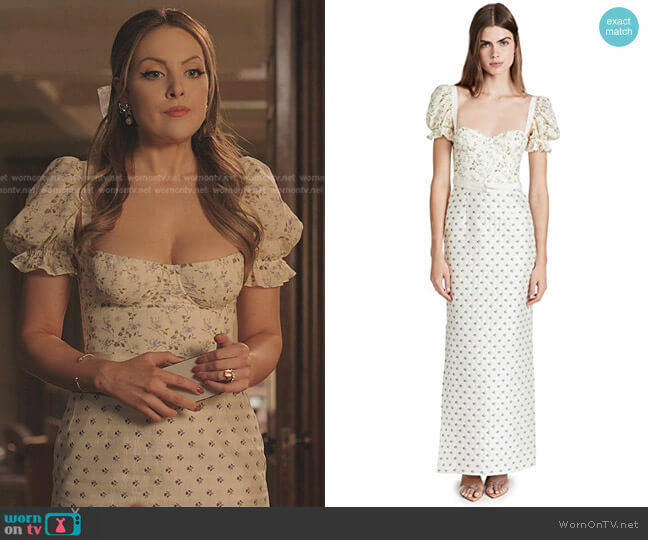 Brock Collection Abito Trquinia Dress worn by Fallon Carrington (Elizabeth Gillies) on Dynasty