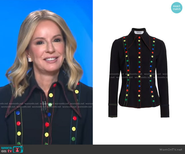 Christopher John Rogers Button-Trimmed Shirt worn by Dr. Jennifer Ashton on Good Morning America