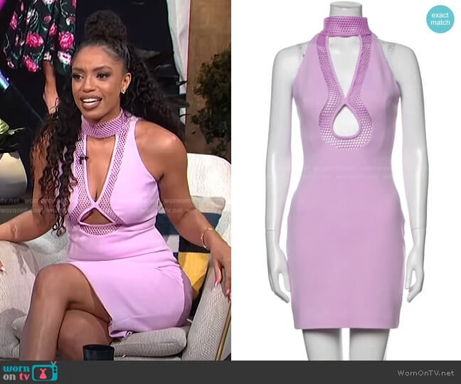 Cushnie Mock Neck Mini Dress worn by Francesca Amiker on E! News