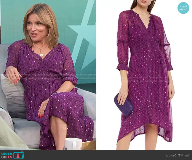 Ba&sh Cyana Dress worn by Kit Hoover on Access Hollywood