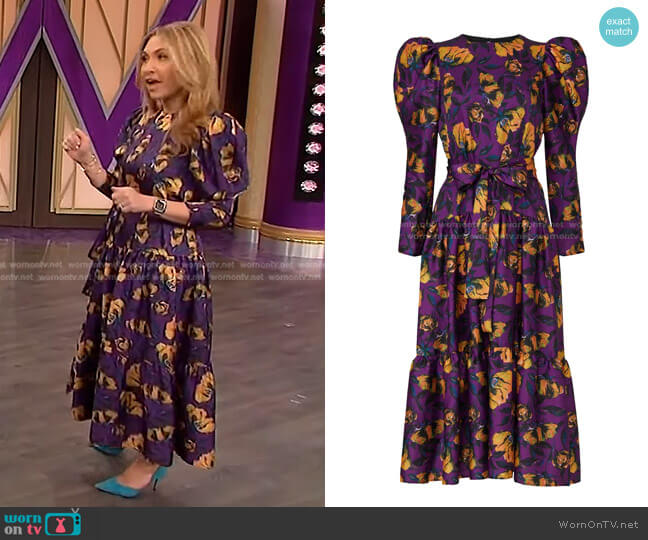 Delfi Collective Taylor Puff Sleeve Dress worn by Wendy Williams on The Wendy Williams Show