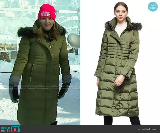 Orolay Down Jacket with Hood Fur worn by Jenna Bush Hager on Today