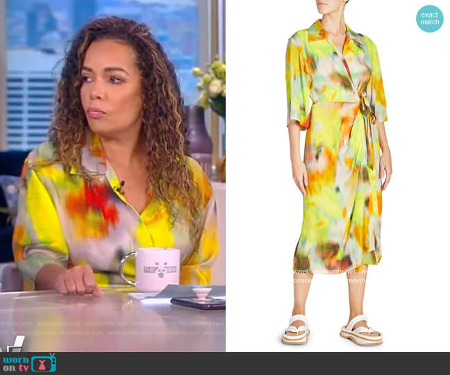 Dries Van Noten Darola Dyed Wrap Dress worn by Sunny Hostin on The View