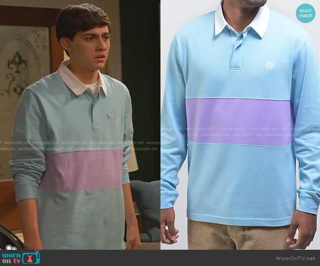 Empyre Blocked Blue & Lavender Rugby Shirt