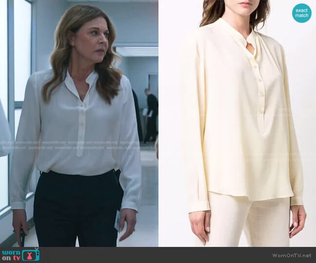 Stella McCartney Eva Silk Shirt worn by Kit Voss (Jane Leeves) on The Resident