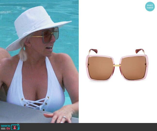 Gucci Fashion Inspired 60MM Oversized Square Sunglasses worn by Margaret Josephs on The Real Housewives of New Jersey