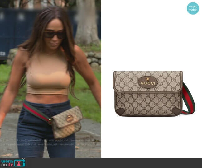 Gucci GG Supreme belt bag worn by Melissa Gorga on The Real Housewives of New Jersey