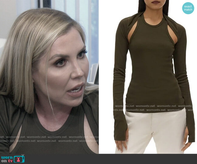 Helmut Lang Double Rib Tee Set worn by Dr. Jen Armstrong on The Real Housewives of Orange County
