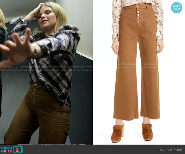 Veronica Beard High Waist Wide Leg Pants worn by Jenna Bush Hager on Today
