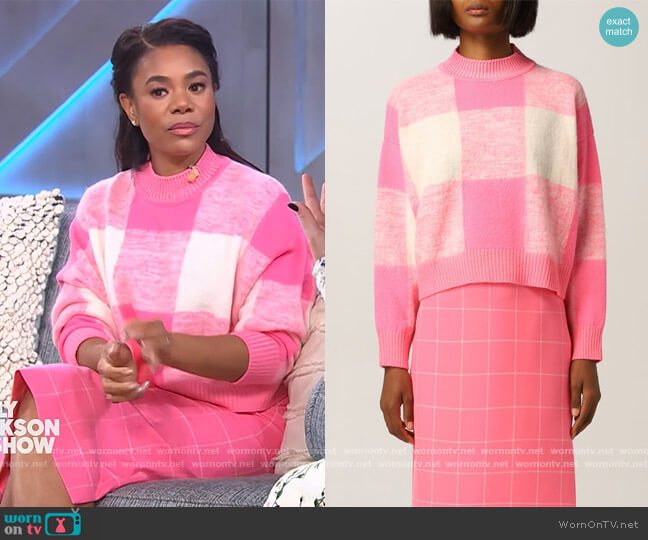 Iceberg Pink Check Sweater